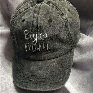 Black 'Boy Mom'  Baseball Cap